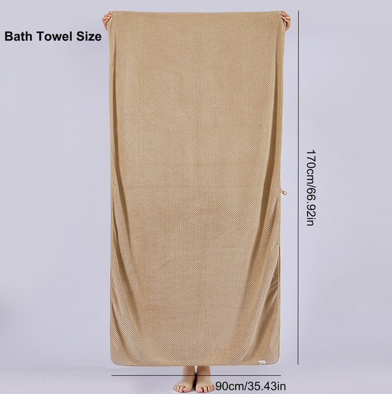 Microfiber Bath Towels, 90 x 170 cm, Set of 2, Super Soft, Highly Absorbent, Quick-Dry, Multipurpose Use Towel (Pink + Gray) - Image 5